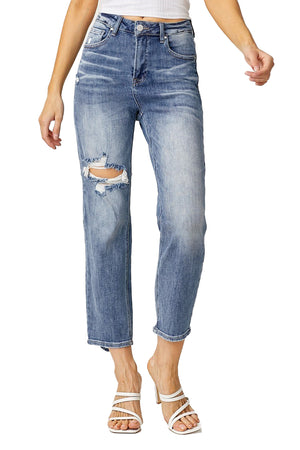 Risen Jeans - High Waist Straight Jeans - RDP5099 - SaltTree