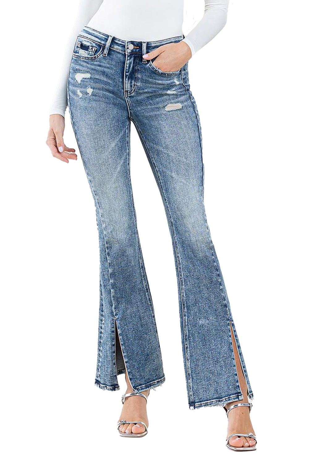 パンツ DENHAM JANE HIGH RISE FLARE FIT W23 Women Flare Fit jeans - DENHAM