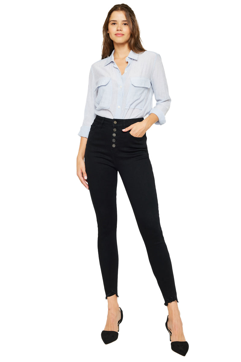 Kancan Women's High Rise Button Fly Jeans KanCan Jeans