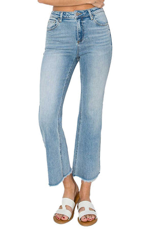 Risen Jeans - High Rise Ankle Wide Straight Jeans - RDP5572 - SaltTree