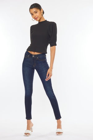 Kancan - Women's Mid Rise Super Skinny Jeans - Basic - KC7092 - SaltTree