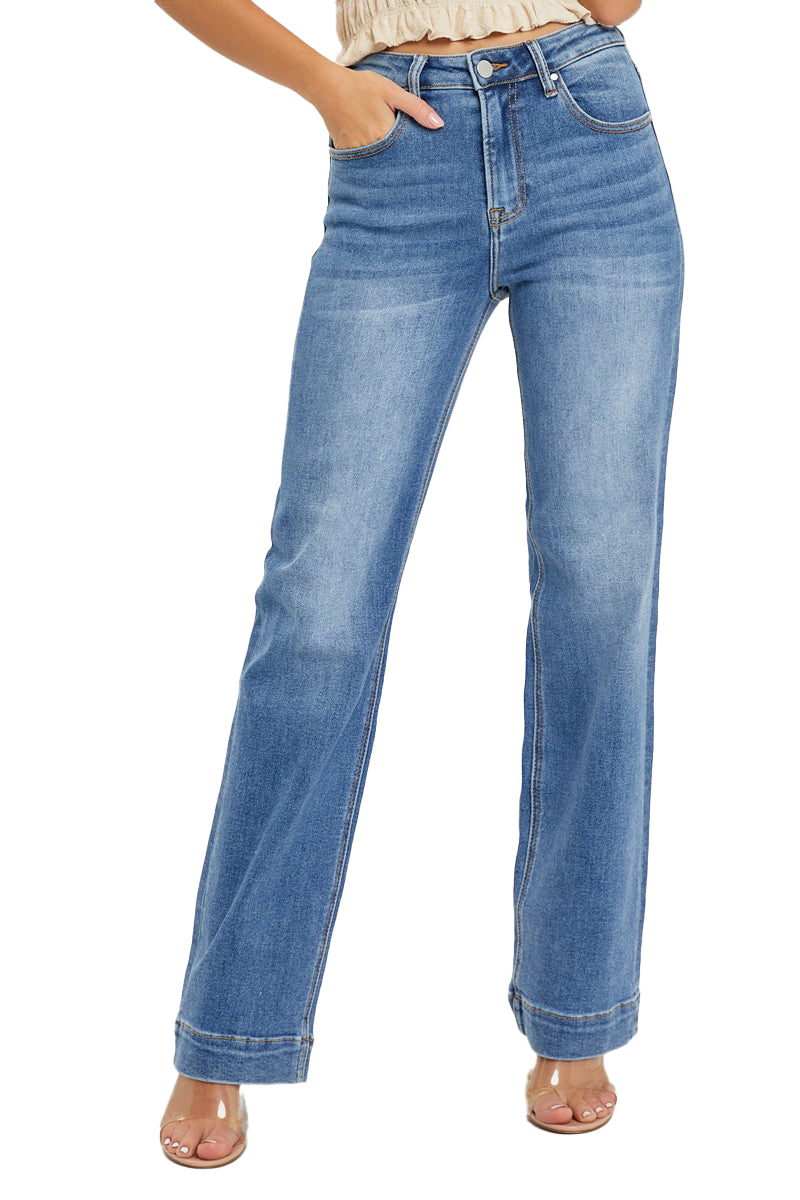 Risen Jeans - High Rise Straight Jeans - RDP5444 - SaltTree