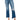 Risen Jeans - Mid-Rise Straight Leg Jeans with Frayed Step Hem and Distressed Accents (29" Inseam) - RDP5785-SaltTree