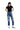Mica Denim - High Rise Heavily Distressed Straight Crop Jeans (27.5" Inseam) - MDP-T3014M-SaltTree