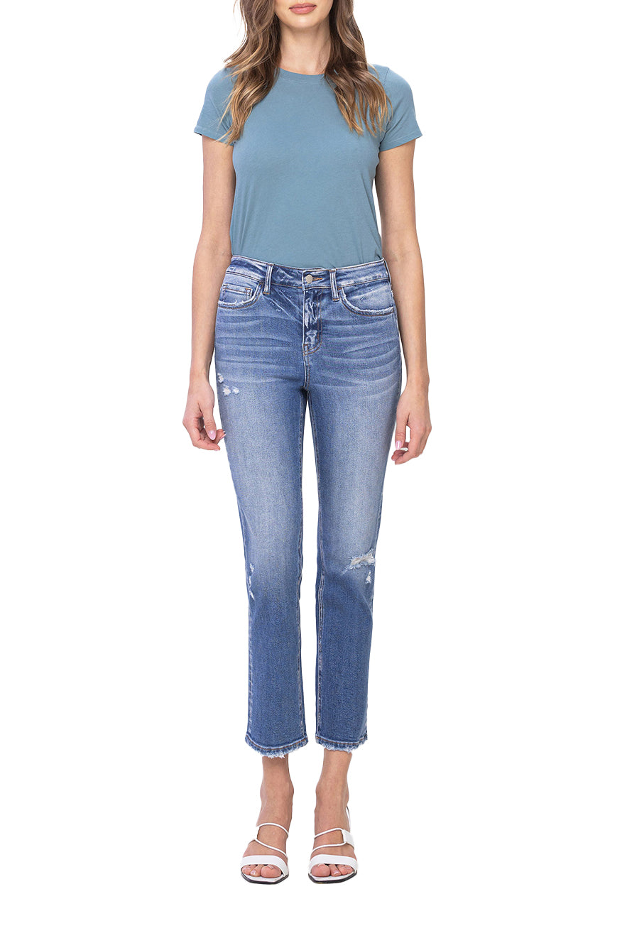 Flying Monkey - Excellent - High Rise Slim Straight Jeans - F5213 - SaltTree