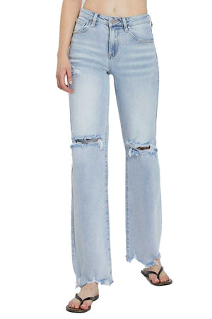 Risen Jeans - High Rise Wide Leg Jeans - RDP5312L - SaltTree