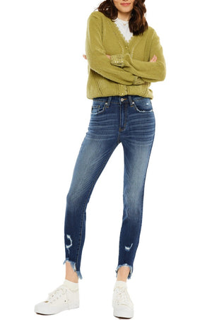 Kancan - Women's High Rise Ankle Skinny Jeans - KC8395-NV