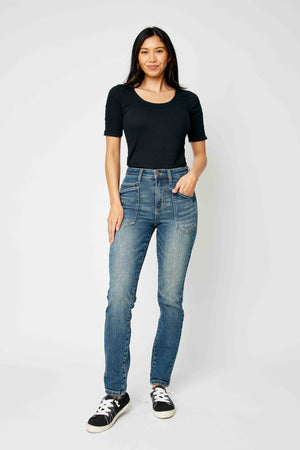 Judy Blue Full Size High Waist Skinny Jeans - 88687TD