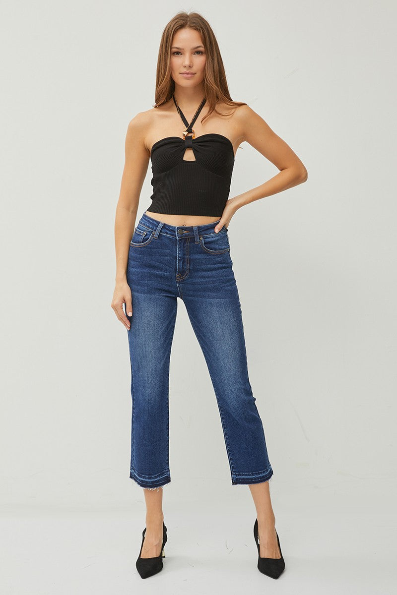 Risen Jeans - High Rise Relaxed Straight Jeans - RDP5579 - SaltTree