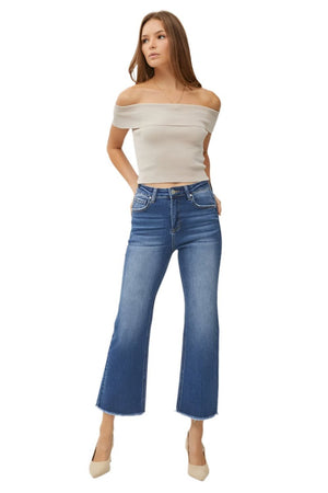 Risen jeans - High Risen Ankle Wide Straight Jeans - RDP5572 - SaltTree