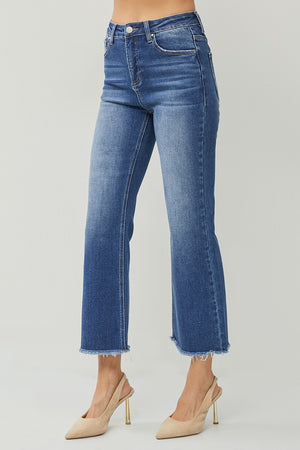 Risen Jean - High Rise Ankle Wide Straight Jeans - RDP5572 - SaltTree