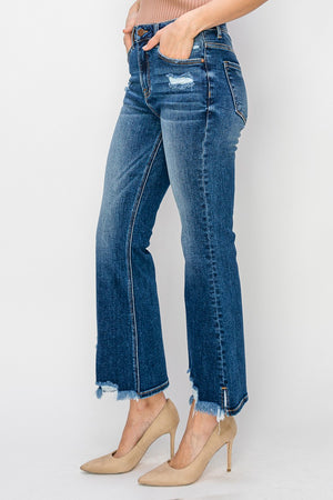 Risen Jeans - High Rise Ankle Flare Jeans - RDP5735 - SaltTree