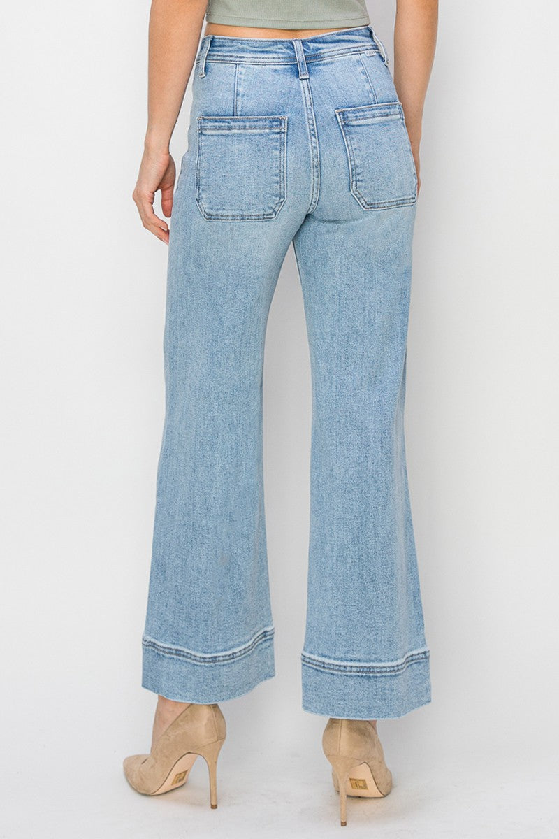 Risen Jeans - High Rise Wide Jeans - RDP5620 - SaltTree
