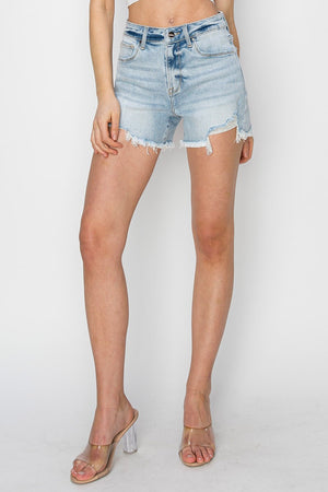 Risen Jeans - High Rise Distressed Shorts - RDS6071 - SaltTree