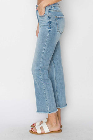 Risen Jeans - High Rise Ankle Wide Straight Jeans - RDP5572 - SaltTree