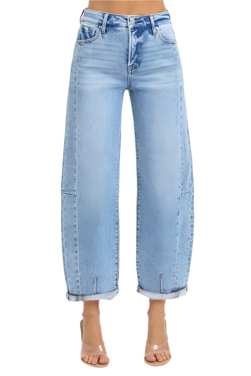 Risen Jeans - High Rise Barrel Jeans - RDP5933 - SaltTree
