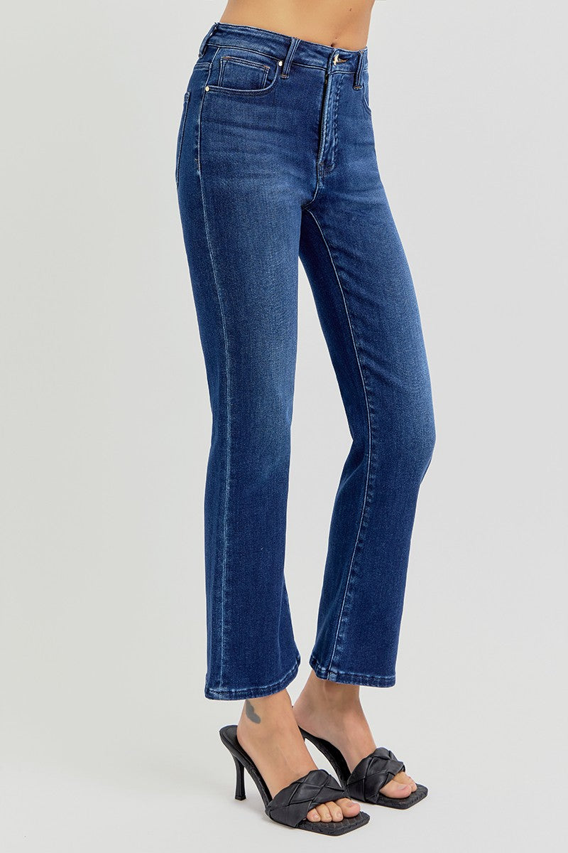 Risen Jeans - Tummy Control High Rise Crop BootCut Jeans - RDP5946 - SaltTree