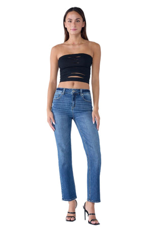 Enjean - Mid Rise Slim Bootcut Jeans - EP3581s