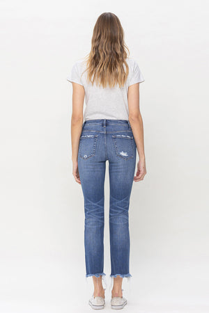 Flying Monkey - Mid Rise Crop Slim Straight Jeans - F5210