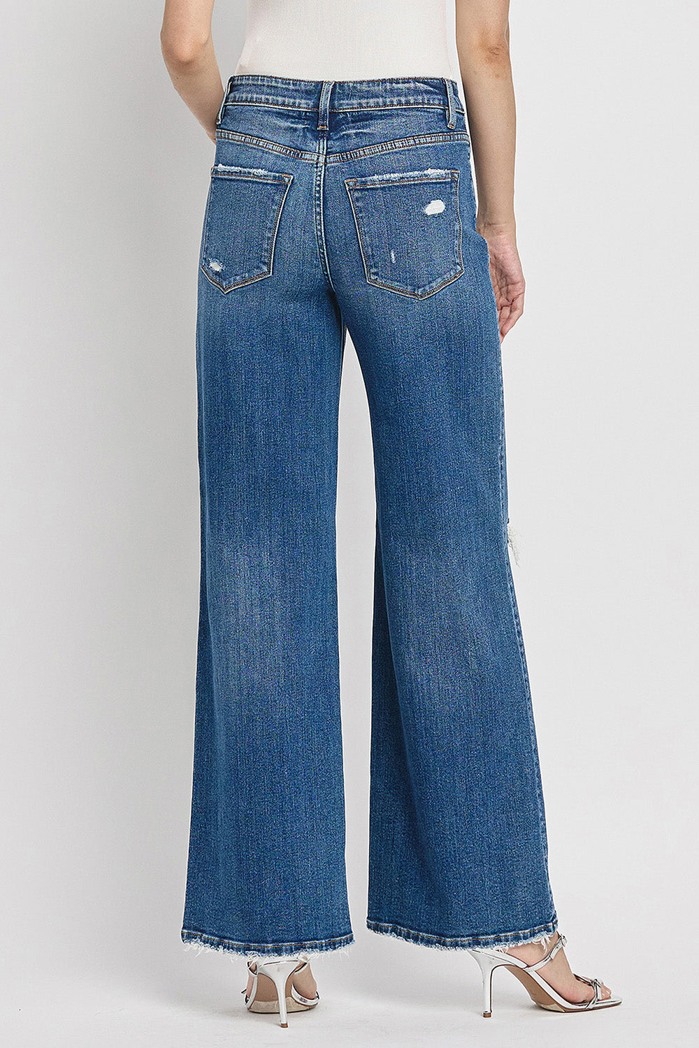 Flying Monkey - High Rsie Wide Lag Jeans - F5684 - SaltTree
