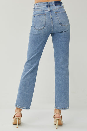 Risen Jeans - High Rise Crossover Straight Jeans - RDP5333 - SaltTree
