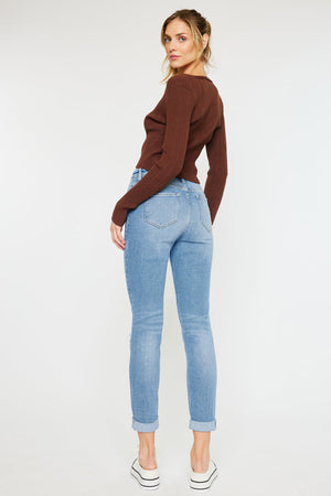 Kancan - Women's High Rise Mom Jeans - kc8580L - SaltTree