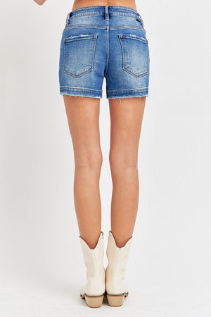 Risen Jeans - Low Rise Shorts with Slit - RDS6249 - SaltTree