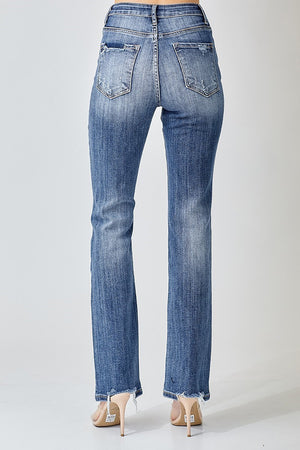 Risen Jeans - Vintage Washed Long Straight Leg Jeans - RDP5369