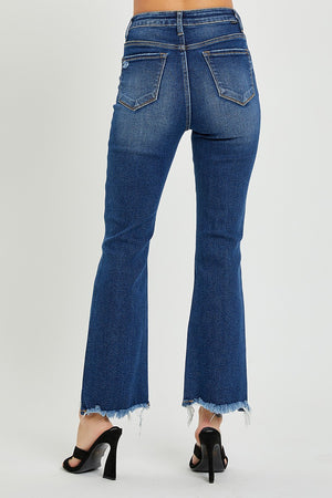 Risen Jeans - High Rise Crop Flare Jeans - RDP5479 - SaltTree