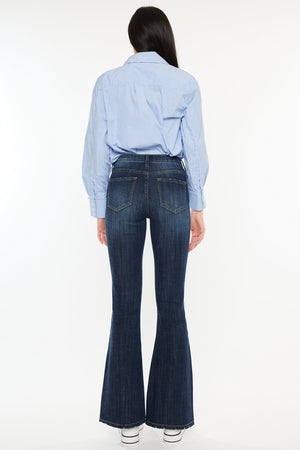 Kancan - Hayden Mid Rise Flare Jeans (Petite) - kc6102lohpt - SaltTree