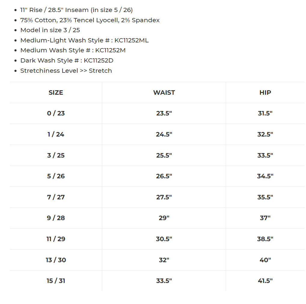 Kancan - Adaline High Rise Slim Straight Jeans - kc11252 - SaltTree