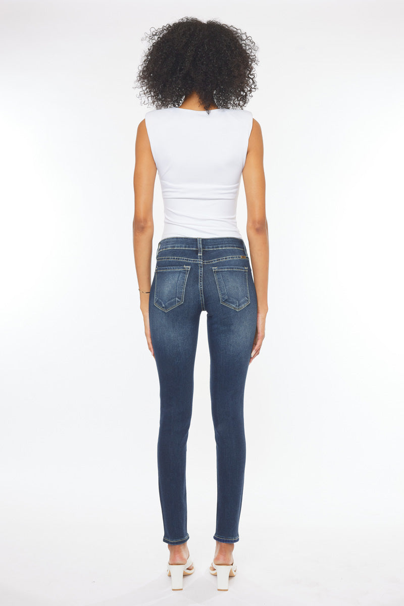 Kancan - Women's Mid Rise Super Skinny Jeans - Basic - KC7085 ST - SaltTree