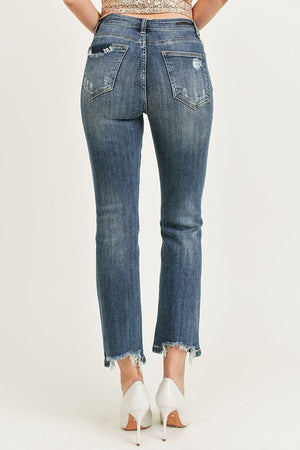 Risen Jeans - Vintage Washed Straight Leg Jeans- RDP1268