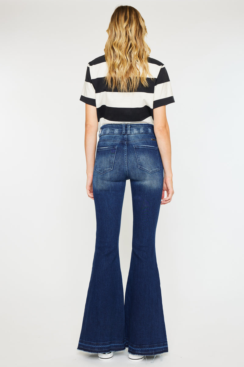 Kancan - CINTHIA ULTRA HIGH RISE SUPER FLARE JEANS - KC7896D ST - SaltTree