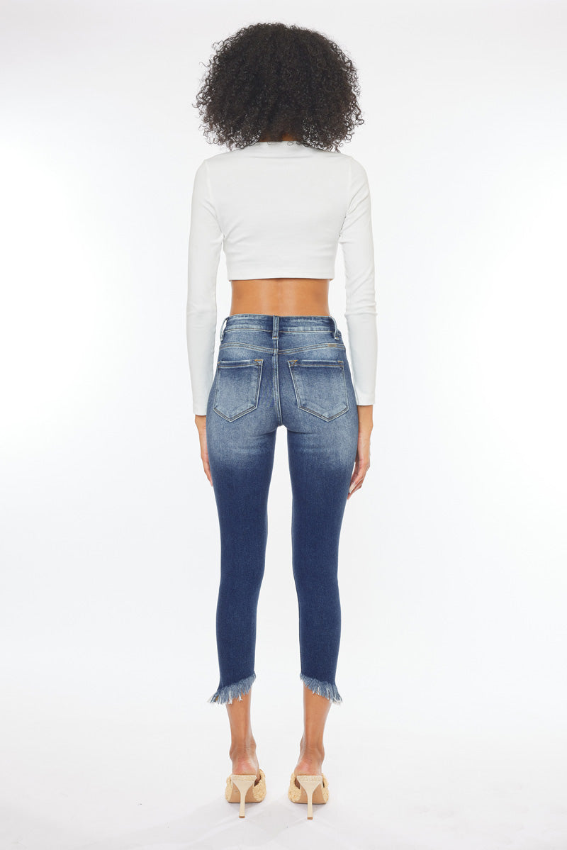 Kancan - Women's High Rise Ankle Skinny Jeans - kc9204d with kc8395 - SaltTree