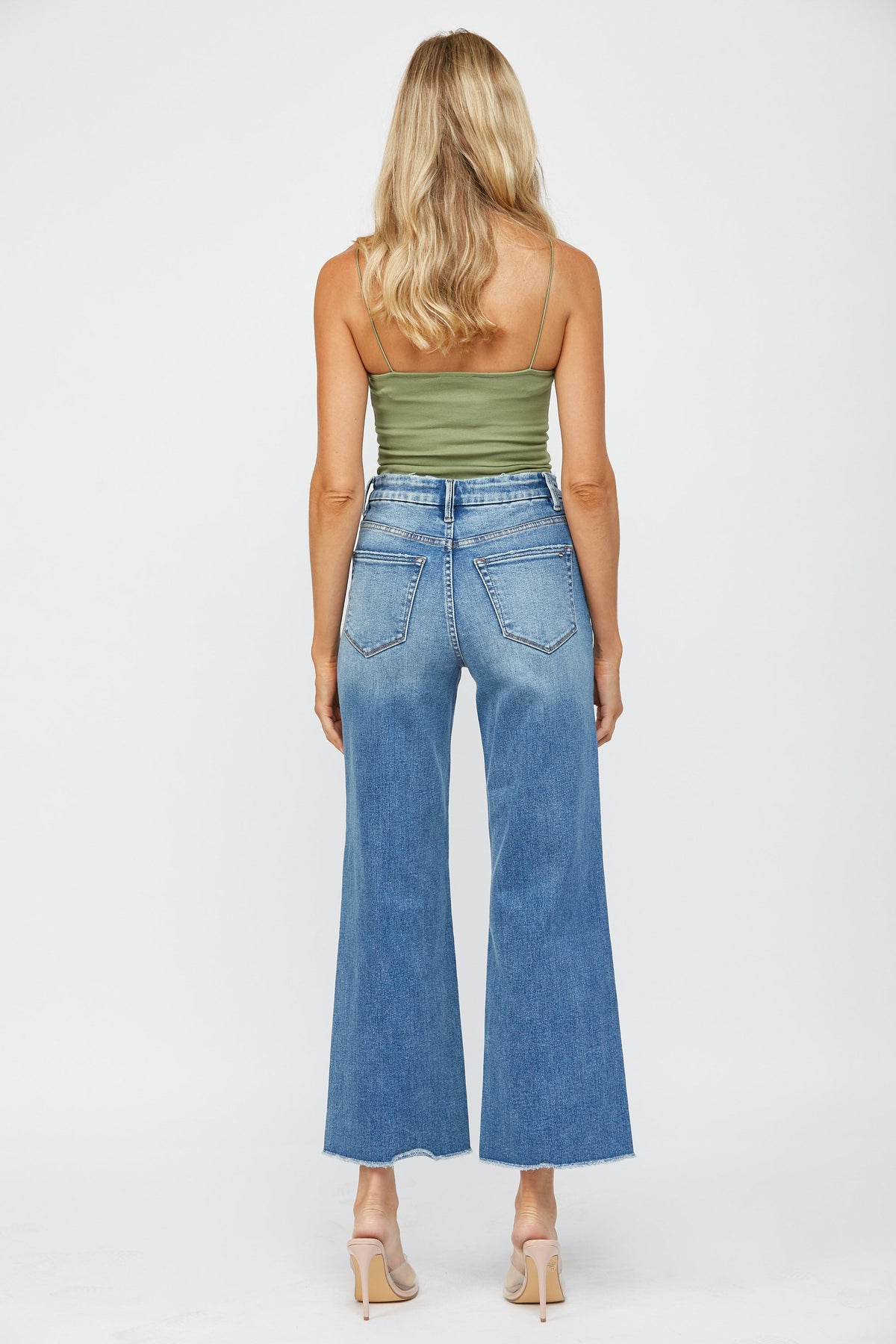 Mica Denim - Festival Stretch Super High Rise Wide Leg Jean - MDE-W182 - SaltTree
