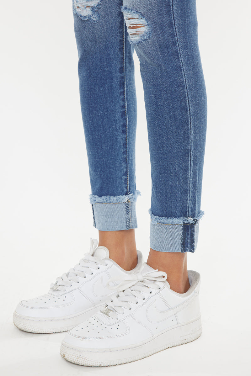 Kancan - Women's Mid Rise Ankle Length Skinny Jeans - KC7299 - SaltTree