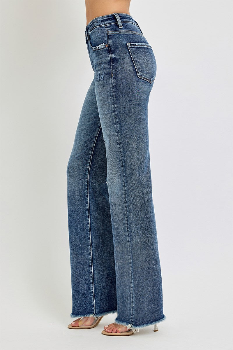 Risen Jeans - Tummy Control High Rise Long Straight Jeans - PS21108 - SaltTree