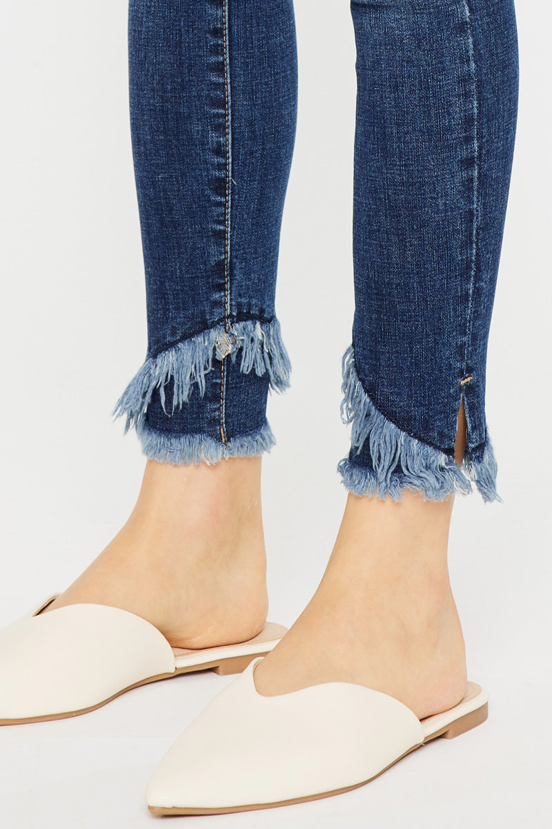 Kancan - Women's Mid Rise Ankle Skinny Jeans - kc6204 - SaltTree