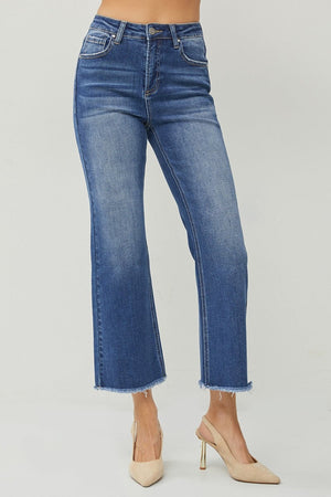 Risen jeans - High Risen Ankle Wide Straight Jeans - RDP5572 - SaltTree