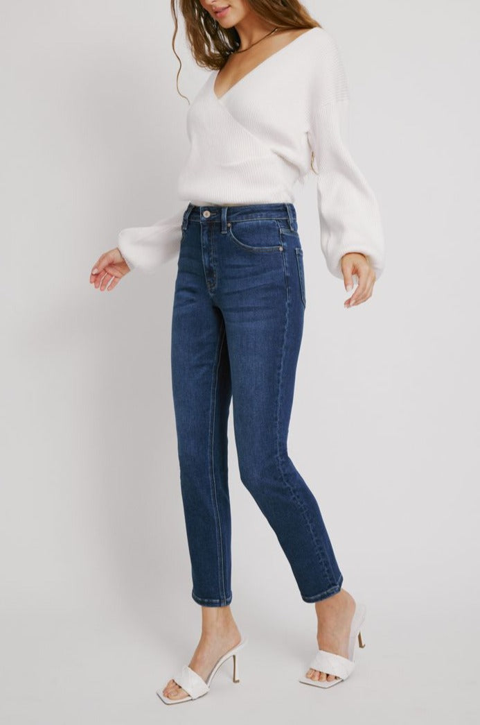 Kancan - Adaline High Rise Slim Straight Jeans - kc11252 - SaltTree