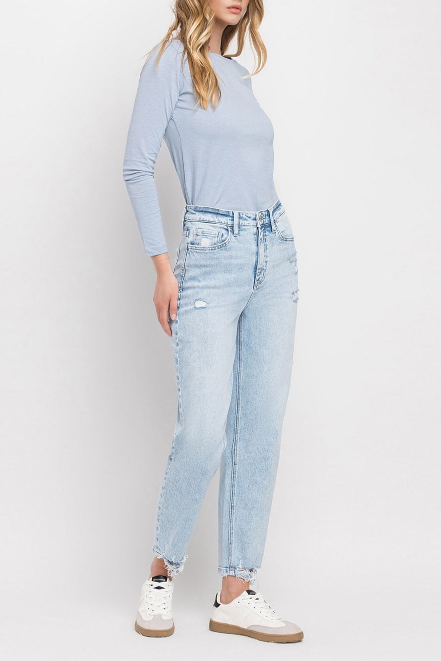 Flying Monkey - Super High Rise Barrel Leg Jeans - F5677 - SaltTree