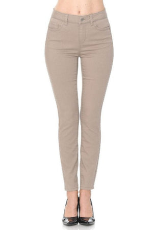 Wax Jean - Push Up High Rise Colored Twill Pants - 90168