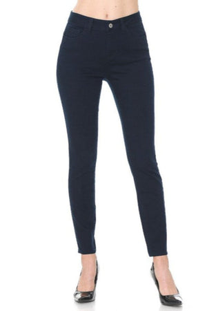 Wax Jean - Push Up High Rise Colored Twill Pants - 90168