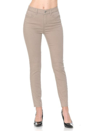 Wax Jean - Push Up High Rise Colored Twill Pants - 90168