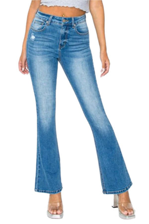 Wax Jean - Slightly Distressed BootCut in Repreve Jeans - 90338