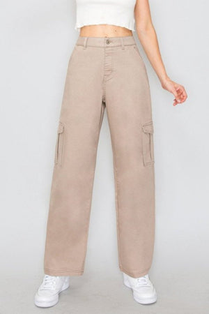 Wax Jeans - Twill Wide Leg Cargo Pants - 90339 - SaltTree