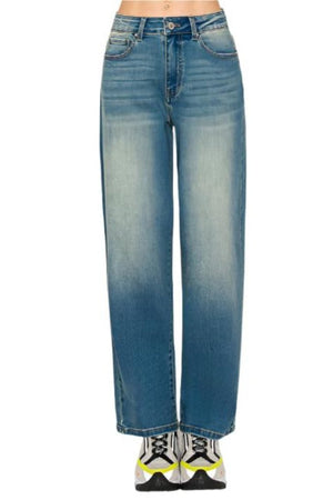 Wax Jean - Vintage Wash Wide Leg Jeans - 90363 - SaltTree