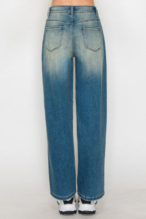 Wax Jean - Vintage Wash Wide Leg Jeans - 90363 - SaltTree