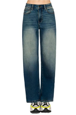 Wax Jean - Vintage Wash Wide Leg Jeans - 90363 - SaltTree